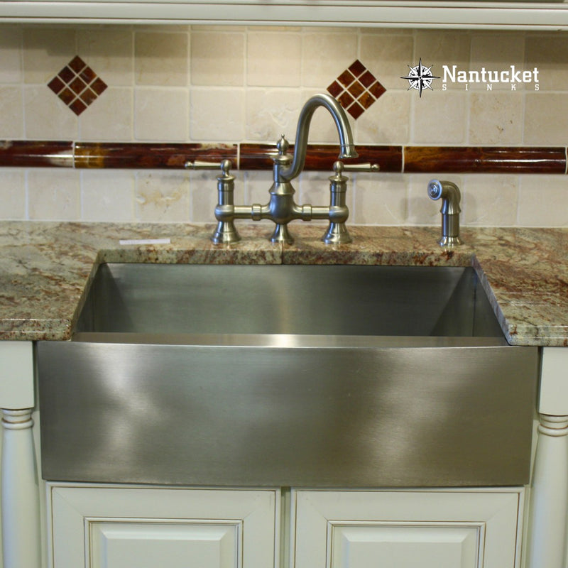 Nantucket Sinks Apron302010SR-16 - 30 Inch Pro Series Single Bowl Farmhouse Apron Front Stainless Steel Kitchen Sink APRON302010-SR-16 - view 7