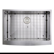 Nantucket Sinks Apron302010SR-16 - 30 Inch Pro Series Single Bowl Farmhouse Apron Front Stainless Steel Kitchen Sink APRON302010-SR-16