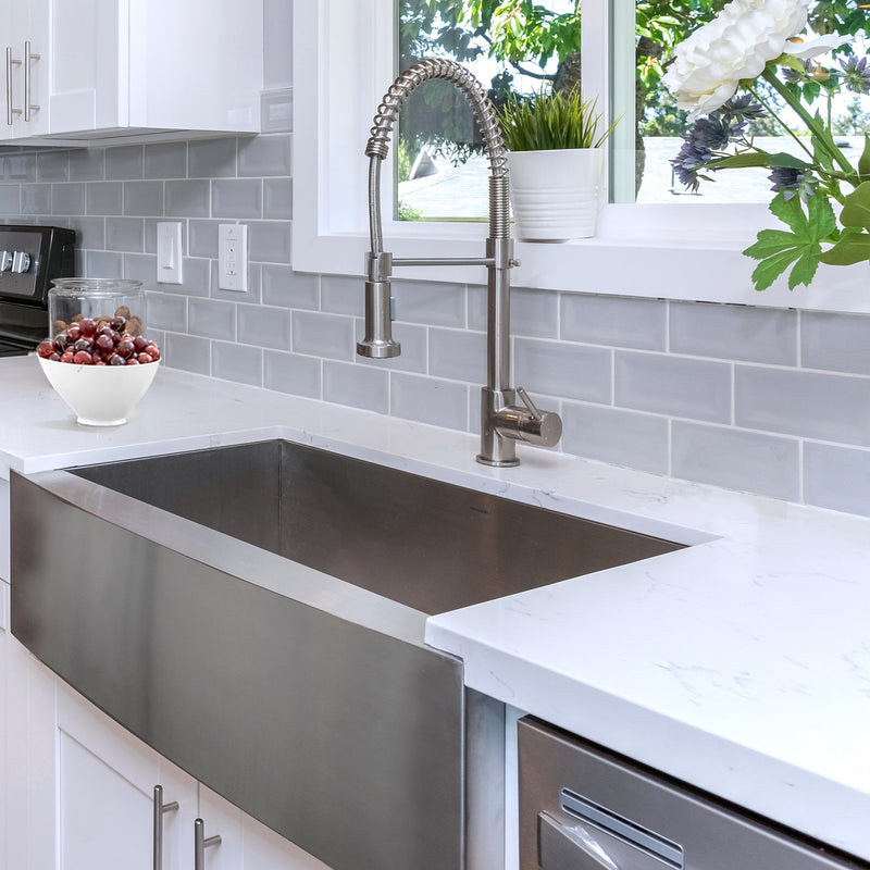 Nantucket Sinks Apron332010-16 - 33 Inch Pro Series Single Bowl Farmhouse Apron Front Stainless Steel Kitchen Sink - view 5