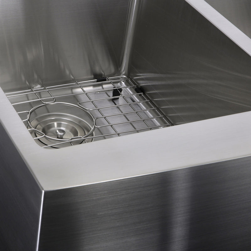 Nantucket Sinks 33 Inch Double Bowl Farmhouse Apron Front Stainless Steel Kitchen Sink APRON332210-DBL-SR - view 4
