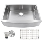 Nantucket Sinks Apron332210-SR-16 - 33 Inch Pro Series Small Radius Farmhouse Apron Front Stainless Steel Sink - view 3