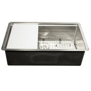 Nantucket Sinks AW-PS-3219-16 All Weather Prep Station Small Radius Undermount Stainless Sink with Accessories - view 3