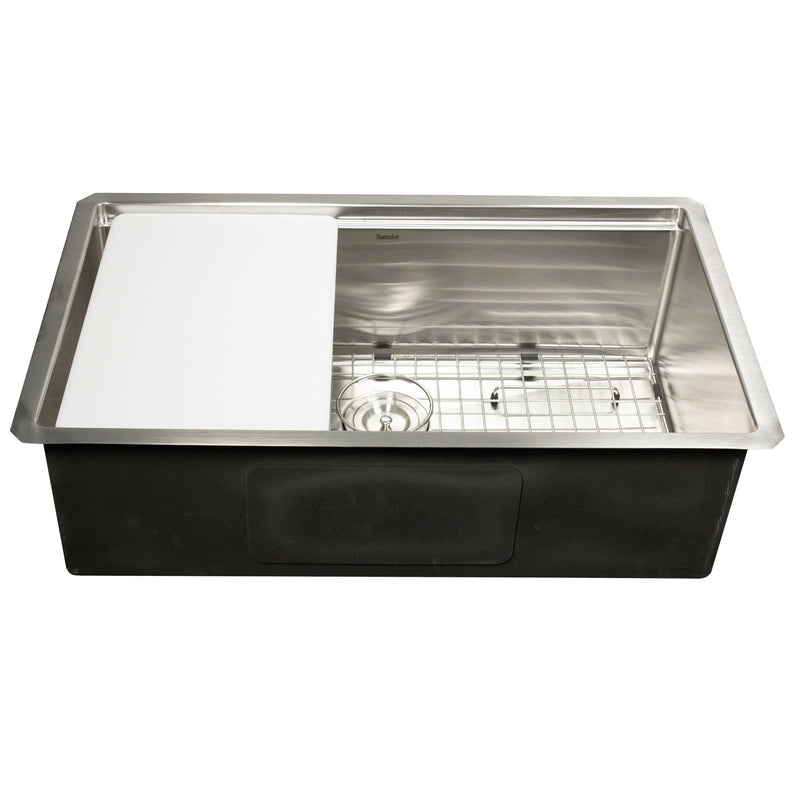 Nantucket Sinks AW-PS-3219-16 All Weather Prep Station Small Radius Undermount Stainless Sink with Accessories - view 3