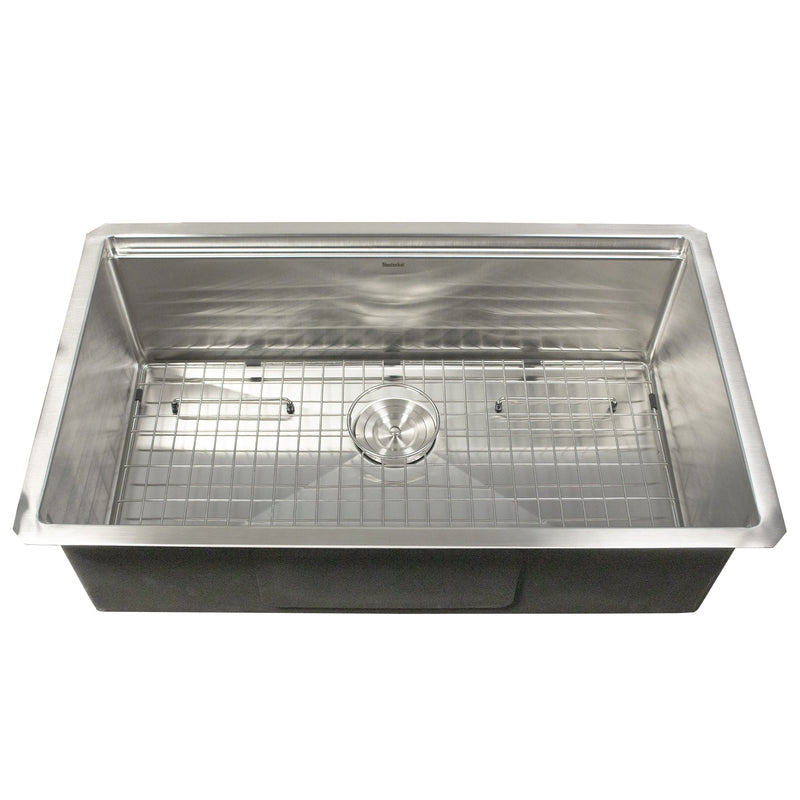 Nantucket Sinks AW-PS-3219-16 All Weather Prep Station Small Radius Undermount Stainless Sink with Accessories - view 5