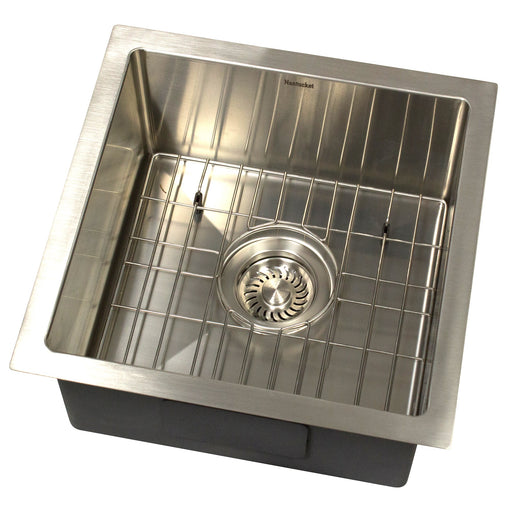 Nantucket Sinks AW1515-16 - 15 Inch All Weather Collection Square Undermount Small Radius Stainless Steel Bar/Prep Sink - view 2
