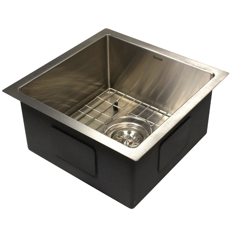 Nantucket Sinks AW1515-16 - 15 Inch All Weather Collection Square Undermount Small Radius Stainless Steel Bar/Prep Sink - view 4