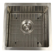Nantucket Sinks AW1515-16 - 15 Inch All Weather Collection Square Undermount Small Radius Stainless Steel Bar/Prep Sink - view 5