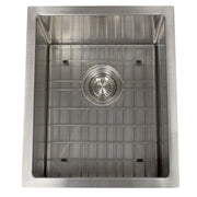 Nantucket Sinks AW1518-16 - 15 Inch All Weather Rectangle Undermount Small Radius Stainless Steel Bar/Prep Sink - view 2