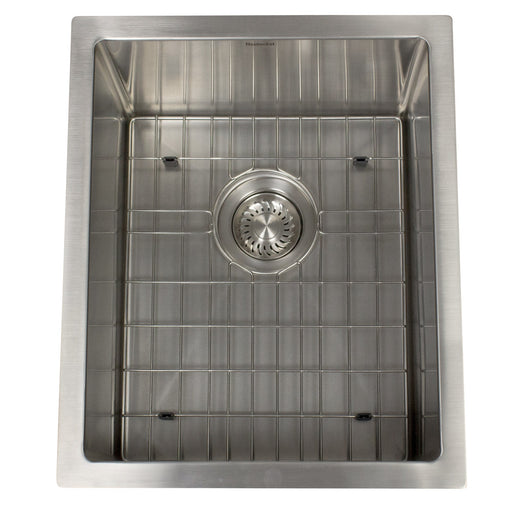 Nantucket Sinks AW1518-16 - 15 Inch All Weather Rectangle Undermount Small Radius Stainless Steel Bar/Prep Sink - view 2