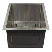 Nantucket Sinks AW1518-16 - 15 Inch All Weather Rectangle Undermount Small Radius Stainless Steel Bar/Prep Sink - view 3