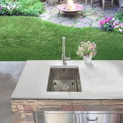 Nantucket Sinks AW1518-16 - 15 Inch All Weather Rectangle Undermount Small Radius Stainless Steel Bar/Prep Sink - view 5