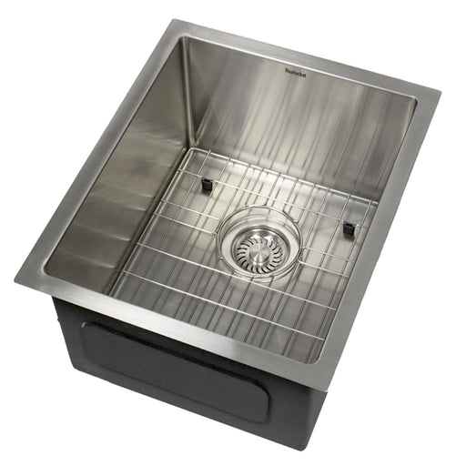 Nantucket Sinks AW1518-16 - 15 Inch All Weather Rectangle Undermount Small Radius Stainless Steel Bar/Prep Sink