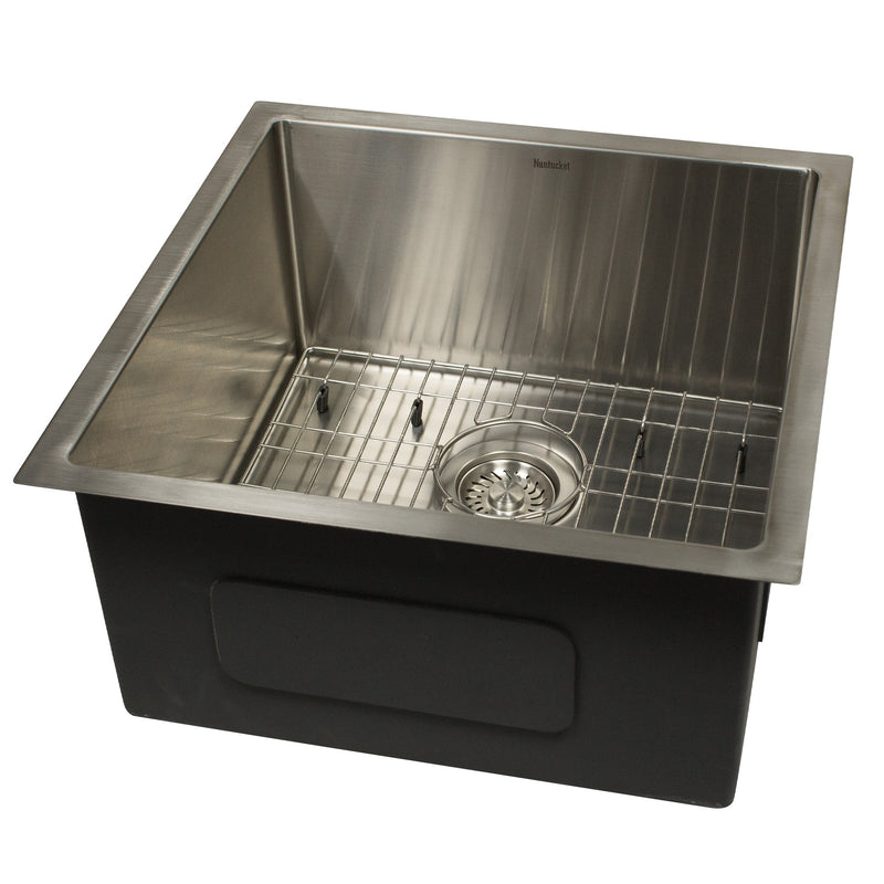 Nantucket Sinks AW1919-16 All Weather Prep-Station Single Bowl Undermount Stainless Steel Entertainment Sink - view 3