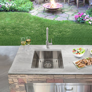 Nantucket Sinks AW1919-16 All Weather Prep-Station Single Bowl Undermount Stainless Steel Entertainment Sink - view 6