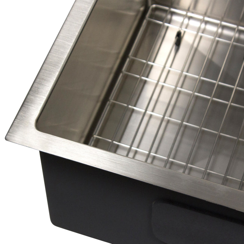 Nantucket Sinks AW2318-16 All Weather Rectangle Single Bowl Undermount Small Radius Corners Stainless Steel Kitchen Sink - view 6