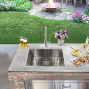 Nantucket Sinks AW2318-16 All Weather Rectangle Single Bowl Undermount Small Radius Corners Stainless Steel Kitchen Sink - view 7