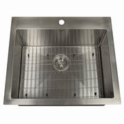 Nantucket Sinks AW2522-16 All Weather Small Radius Top mount Single Hole Stainless Kitchen Sink
