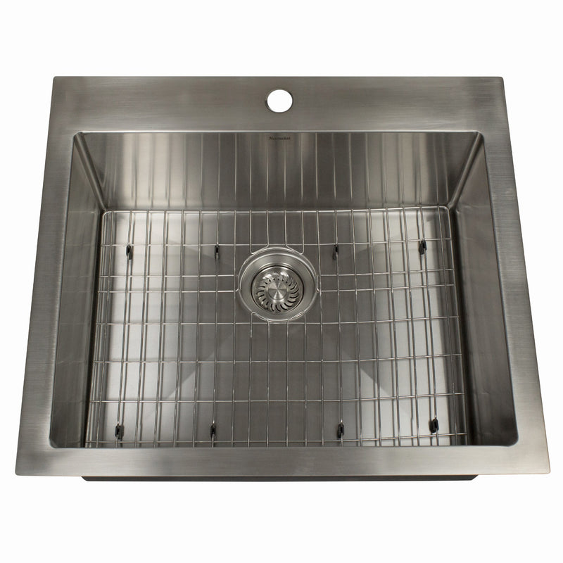 Nantucket Sinks AW2522-16 All Weather Small Radius Top mount Single Hole Stainless Kitchen Sink
