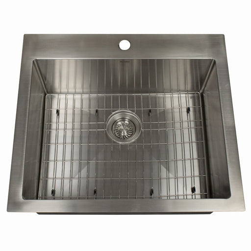 Nantucket Sinks AW2522-16 All Weather Small Radius Top mount Single Hole Stainless Kitchen Sink