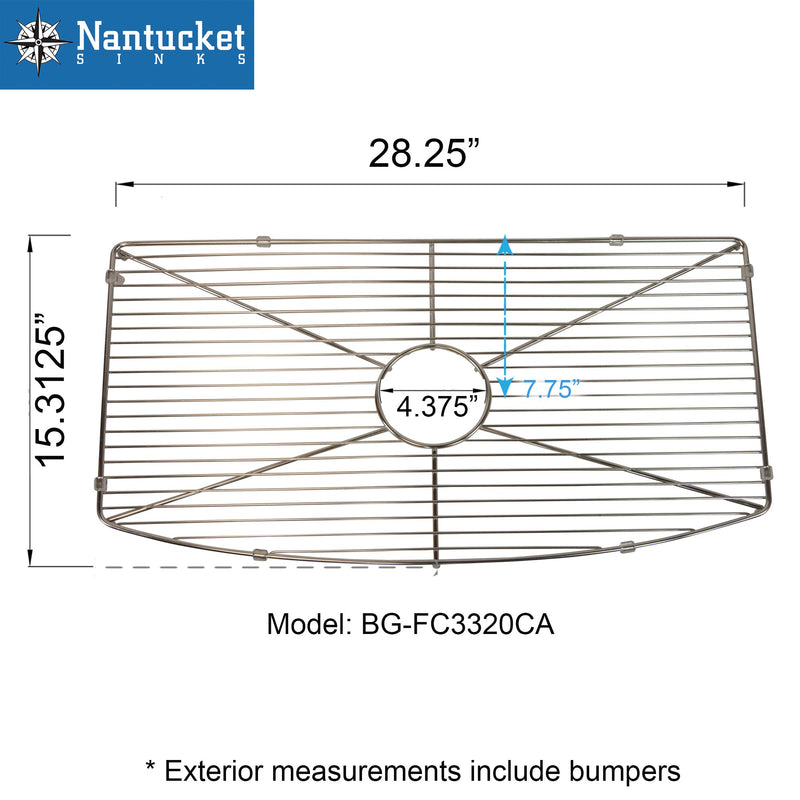 Nantucket Sinks Stainless Steel Bottom Grid BG-FC3320CA - view 3