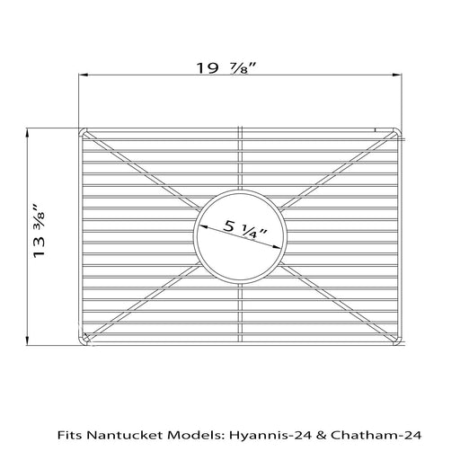 Nantucket Sinks Stainless Steel Bottom Grid BG-HC24 - view 2