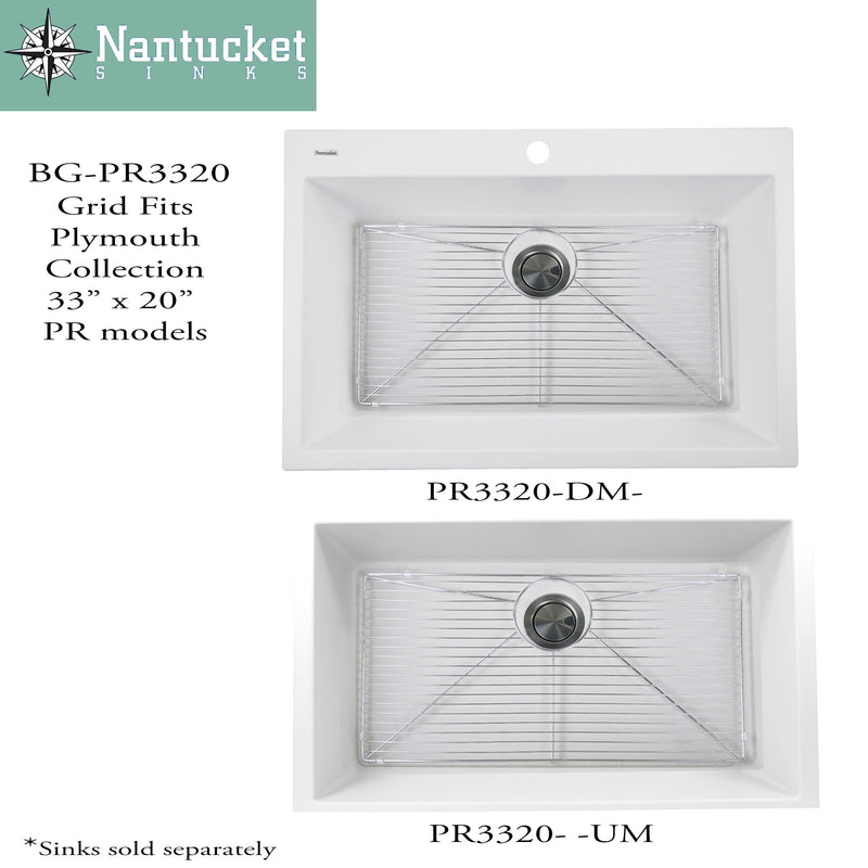 Nantucket Sinks Stainless Steel Bottom Grid BG-PR3320 - view 2
