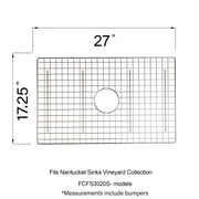 Nantucket Sinks Stainless Steel Bottom Grid BG-VC30S - view 4