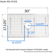 Nantucket Sinks Stainless Steel Bottom Grid BG-VC33S - view 3