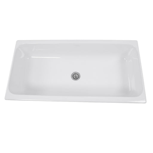 Nantucket Sinks 35.5 Inch Rectangular Italian Fireclay Vessel Sink Canal35-90 - view 2