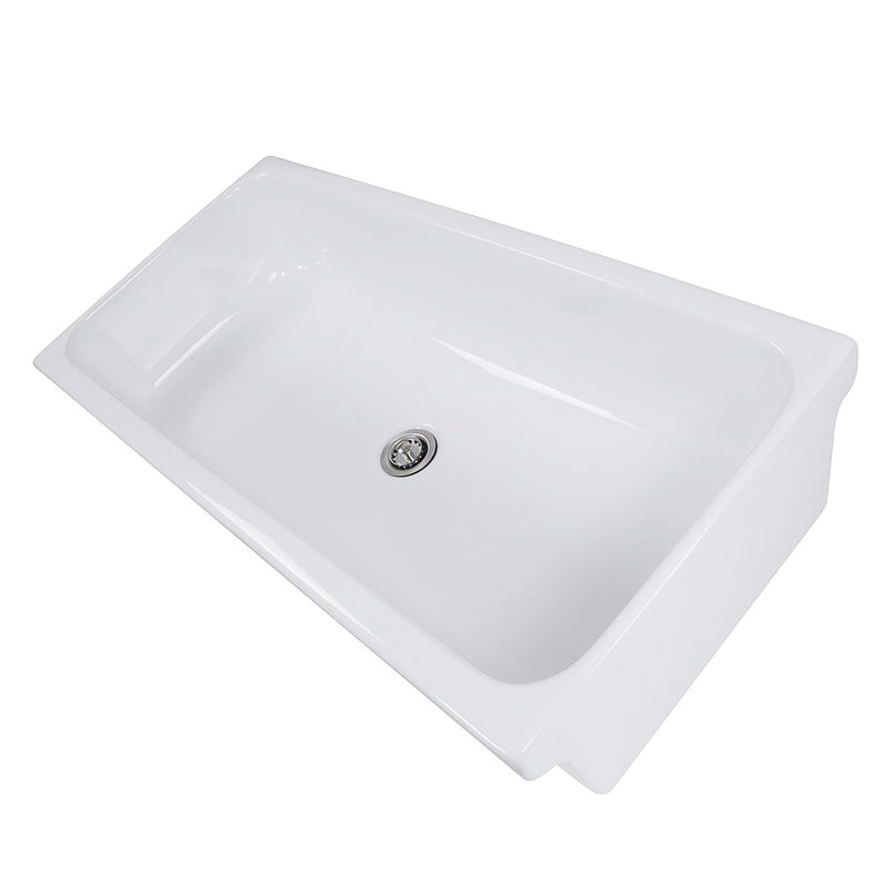 Nantucket Sinks 35.5 Inch Rectangular Italian Fireclay Vessel Sink Canal35-90 - view 3