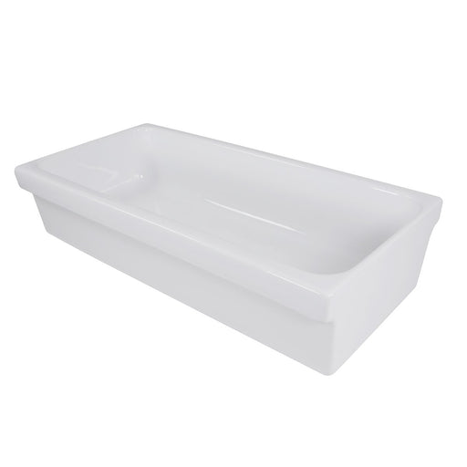 Nantucket Sinks 35.5 Inch Rectangular Italian Fireclay Vessel Sink Canal35-90