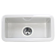 Nantucket Sinks Cape189 Single Bowl Dualmount Fireclay Bar-Prep Sink White - view 2