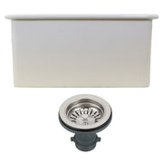 Nantucket Sinks Cape189 Single Bowl Dualmount Fireclay Bar-Prep Sink White - view 5