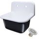 Nantucket Sinks 22-inch Cast Iron Wallmount Sink Set with Finished Exterior and Grid Drain CI-2218-FBSET