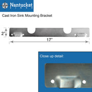 Nantucket Sinks 22-inch Cast Iron Wallmount Utility Sink CI-2218WNRG - view 5
