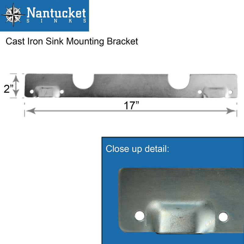 Nantucket Sinks 22-inch Cast Iron Wallmount Utility Sink CI-2218WNRG - view 5