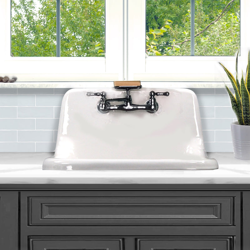Nantucket Sinks 22-inch Cast Iron Wallmount Utility Sink CI-2218WNRG - view 8