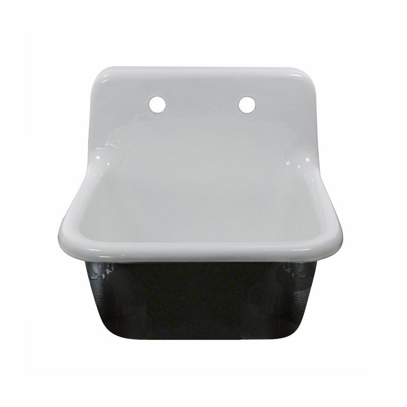 Nantucket Sinks 22-inch Cast Iron Wallmount Utility Sink CI-2218WNRG