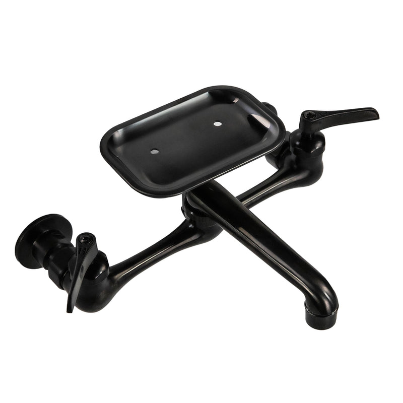Nantucket Sinks CIF-2HMBL Wall Mount Faucet with Soap Dish Black - view 3