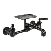 Nantucket Sinks CIF-2HMBL Wall Mount Faucet with Soap Dish Black