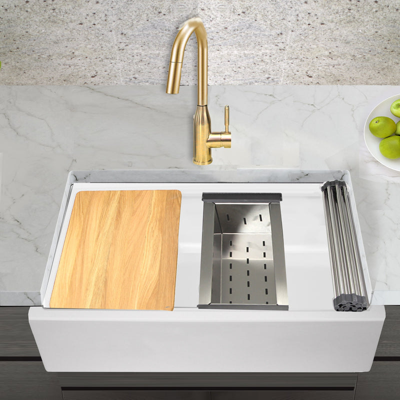 Nantucket Sinks Deluxe Stainless Steel Colander for Granite Composite Apron Sinks DeluxeColander-PR17 - view 5