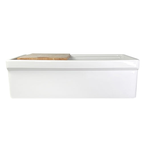 Nantucket Sinks 30-inch Single Bowl Workstation Fireclay Sink with Cutting board Dennis30SG - view 2