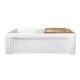 Nantucket Sinks 30-inch Single Bowl Workstation Fireclay Sink with Cutting board Dennis30SG