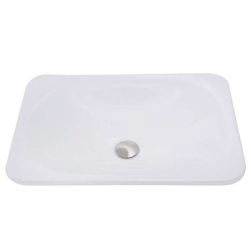Nantucket Sinks 21 Inch Rectangular Drop-In Ceramic Vanity Sink DI-2114-R - view 4