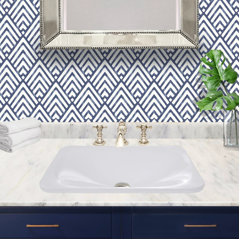 Nantucket Sinks 21 Inch Rectangular Drop-In Ceramic Vanity Sink DI-2114-R - view 6