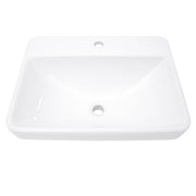 Nantucket Sinks 23 Inch 1-hole Rectangular Drop-In Ceramic Vanity Sink DI-2317-R1 - view 3