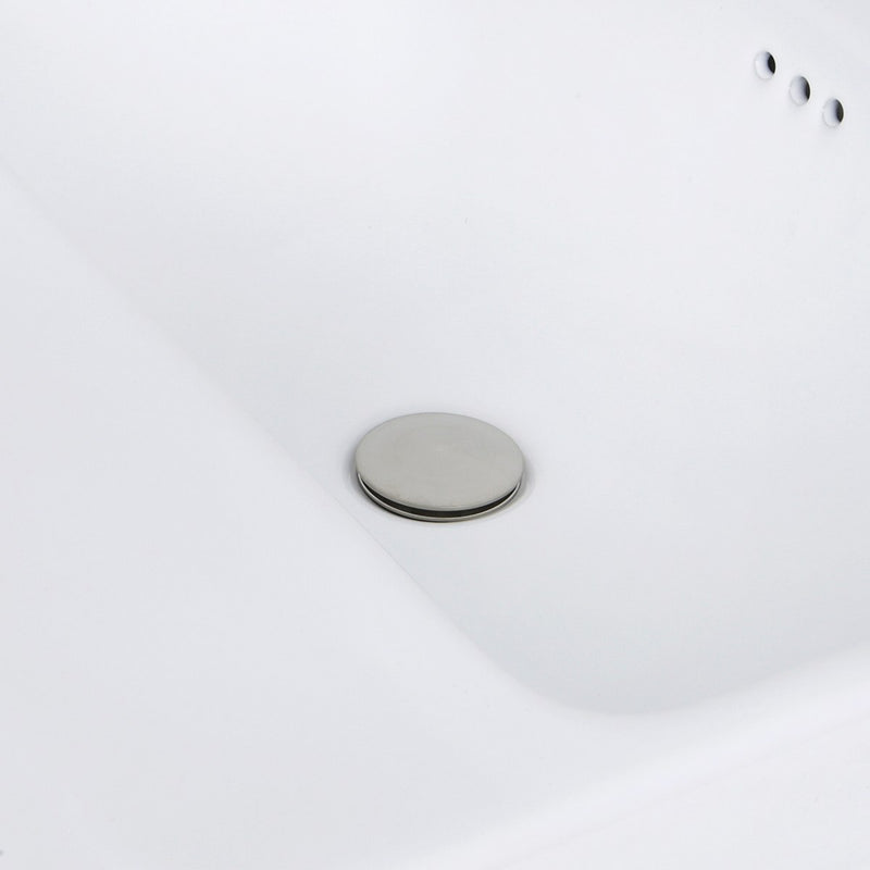 Nantucket Sinks 23 Inch 1-hole Rectangular Drop-In Ceramic Vanity Sink DI-2317-R1 - view 5