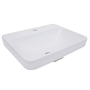 Nantucket Sinks 23 Inch 1-hole Rectangular Drop-In Ceramic Vanity Sink DI-2317-R1 - view 6