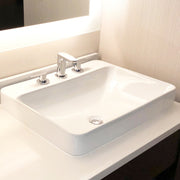 Nantucket Sinks 23 Inch 3-hole Rectangular Drop-In Ceramic Vanity Sink DI-2317-R8 - view 5