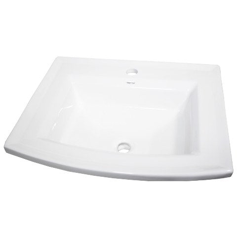 Nantucket Sinks 23 Inch Rectangular Drop-In Ceramic Vanity Sink DI-2320-R1 - view 2